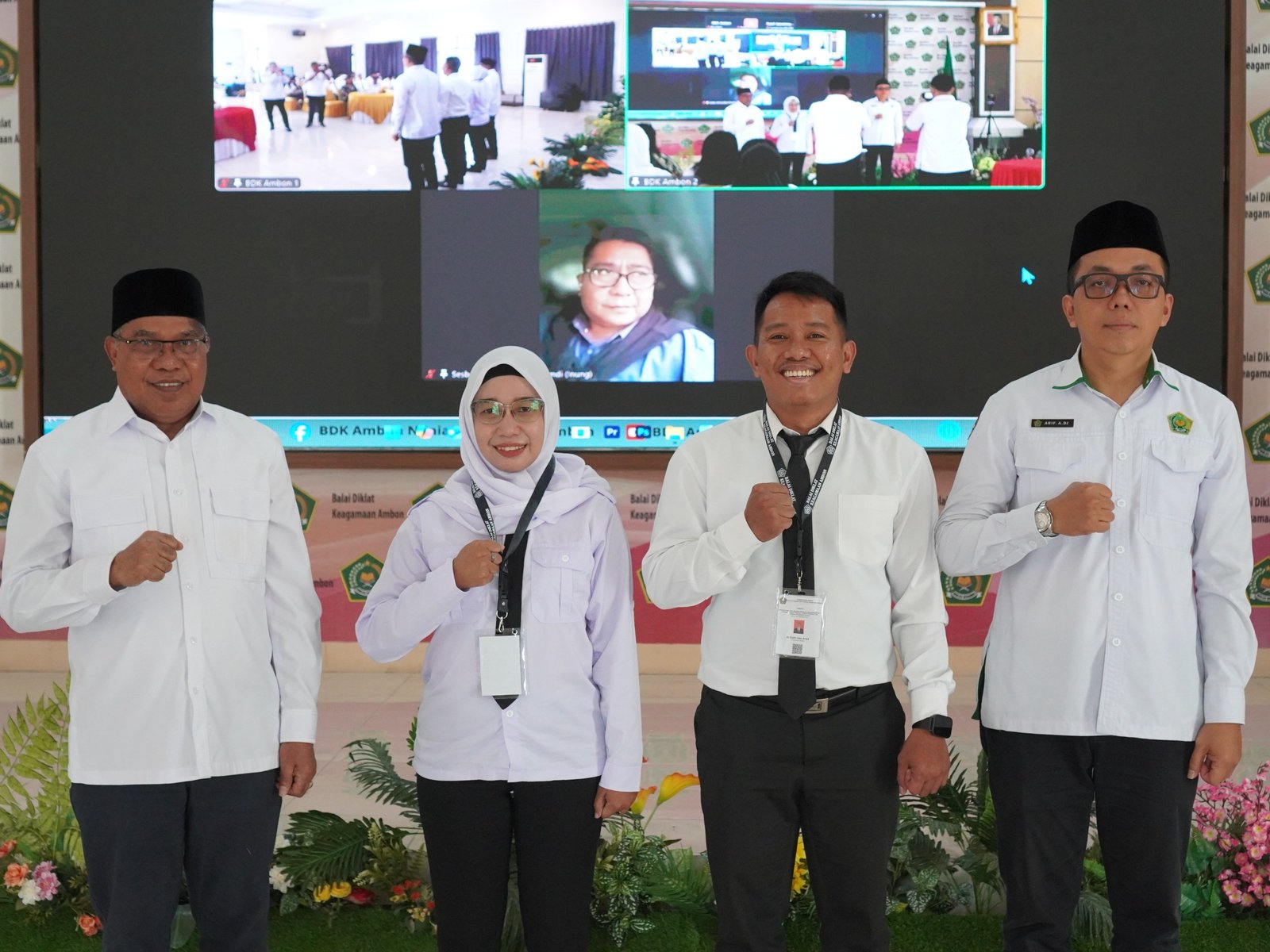 Menguatkan Cinta, Merawat Keberagaman :  Sekretaris BMBPSDM Kementerian Agama RI Buka Pelatihan Moderasi Beragama BDK Ambon Secara Virtual